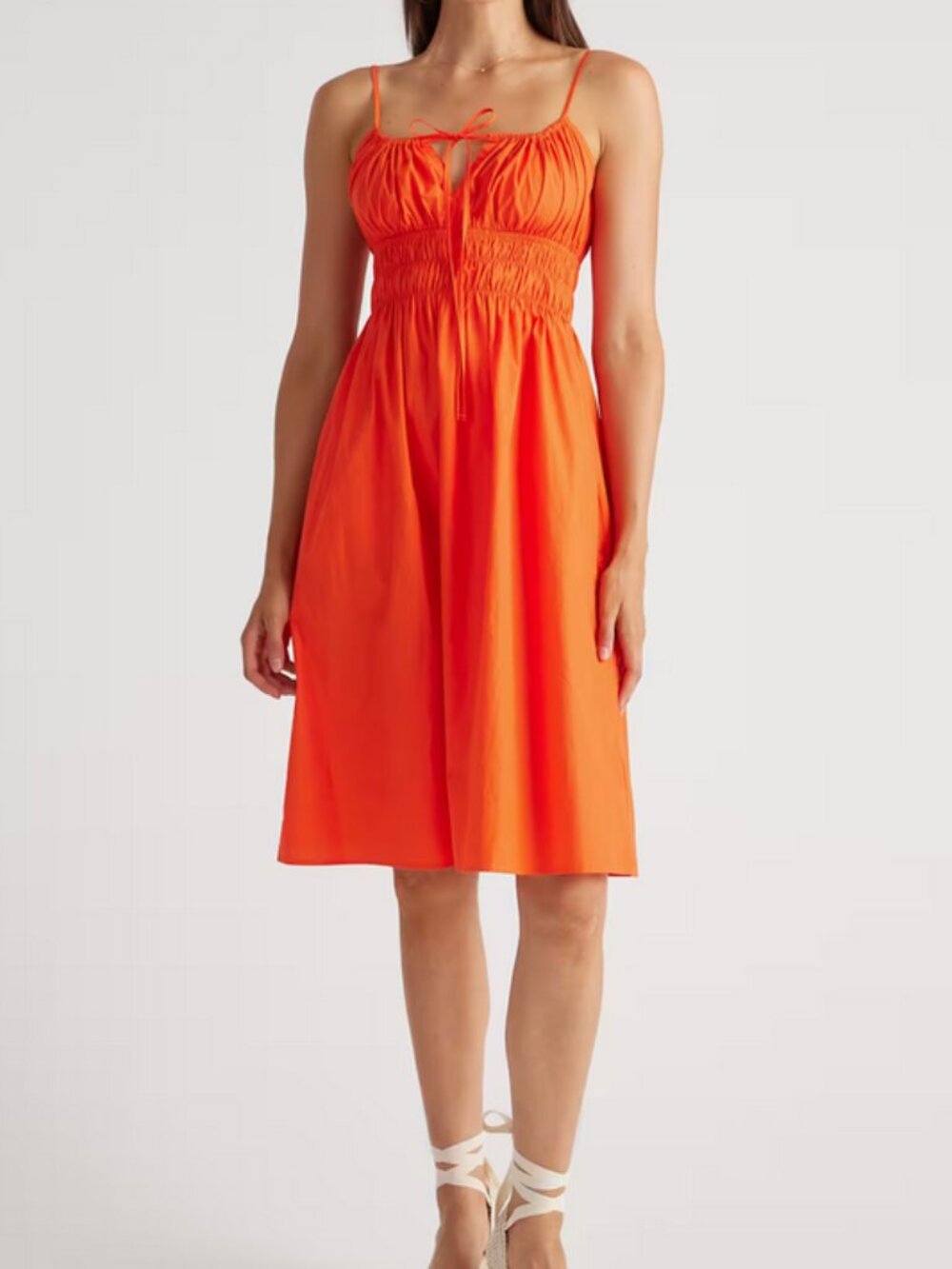Quince 100% Organic Cotton Keyhole Midi Dress - Small
